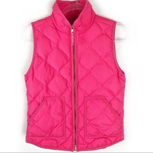 J. Crew- Pink Excursion down blend quilted vest
